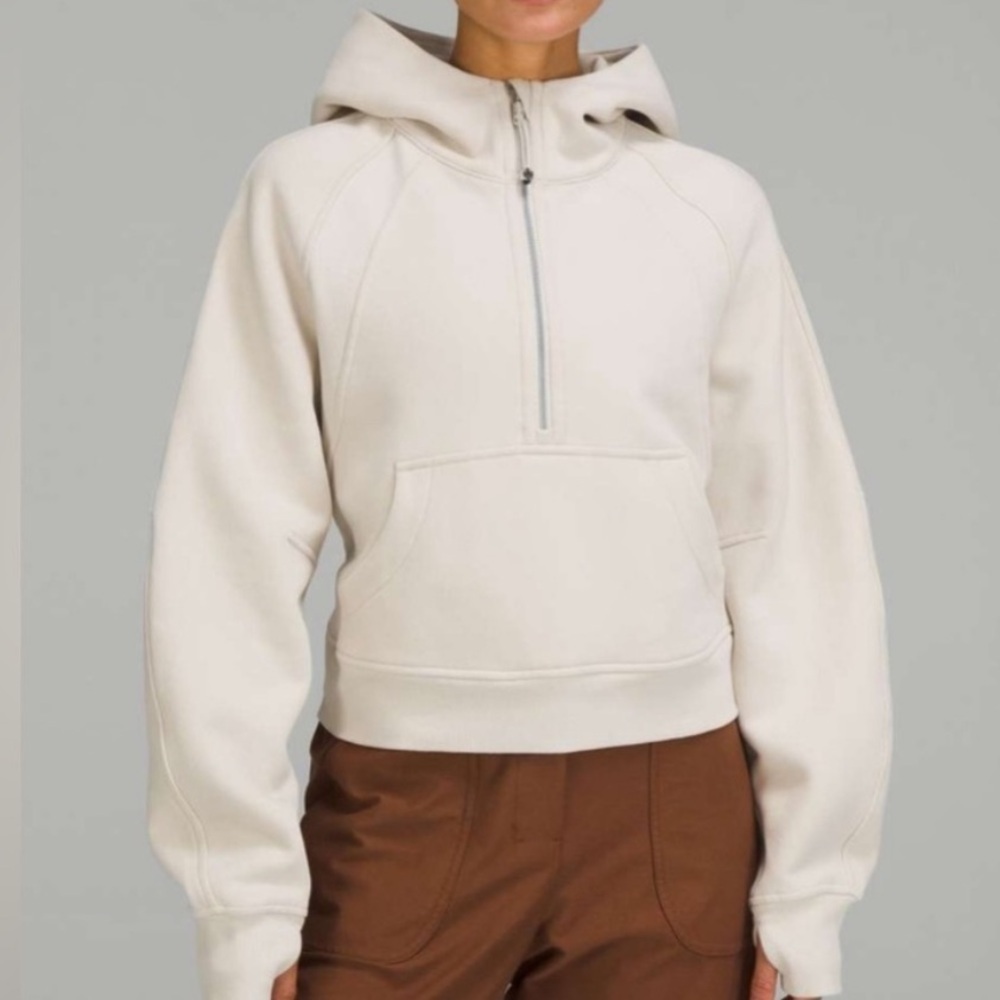 Lululemon Scuba Oversized Half Zip Size XS/S Cream White Opal